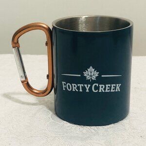 Carabiner Mug ~ Stainless Steel, Insulate Rock Climbing / Camping, Forty Creek